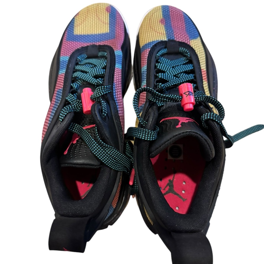 Air Jordan Black Red Multi Color Sneakers New Never Worn